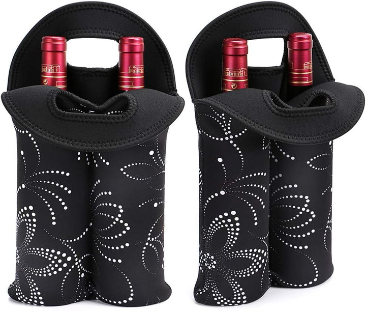 Neoprene wine bag for two bottles, essential for summer picnics.