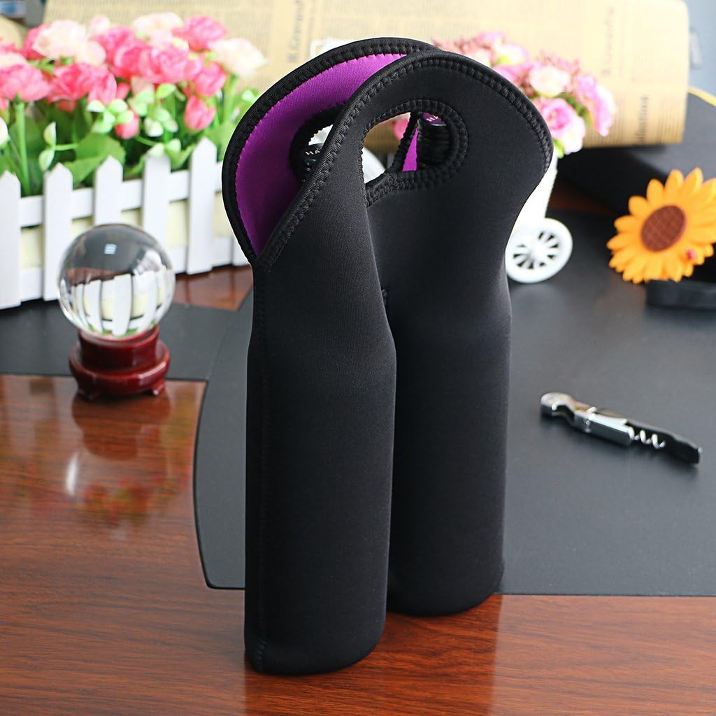Portable wine carrier with insulation, great for gifting to wine lovers.