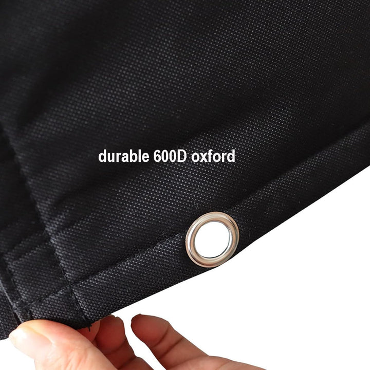 Waterproof well pump cover, black, designed for robust outdoor utility and pressure tank protection.