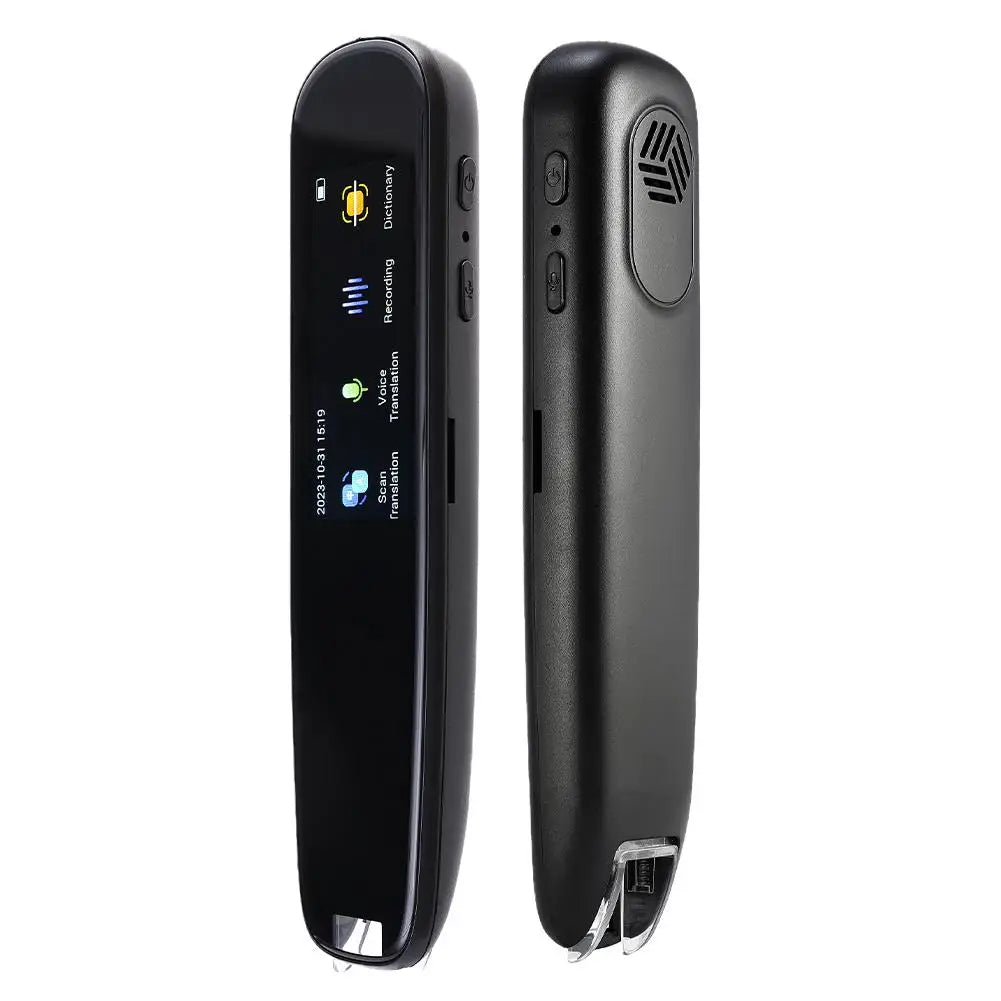 Intelligent scanning translator pen with offline mode for 123 languages, close-up of screen showing translation
