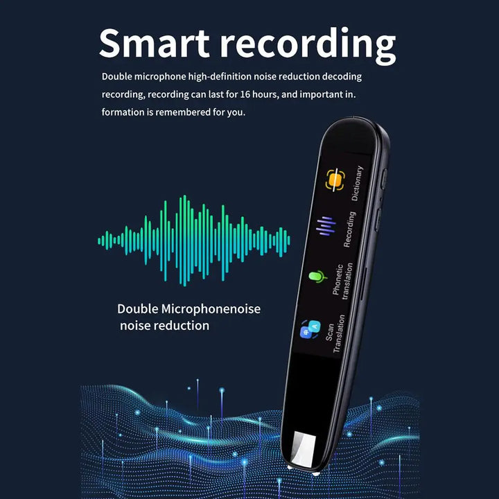 Smart gadget: translation pen for effortless communication in 123 languages, ideal for travel and learning