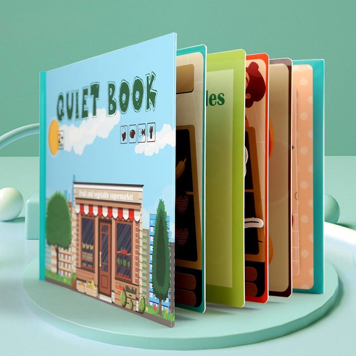 Toddler learning busy book by LearnJoy, perfect for early childhood education and skill-building fun.