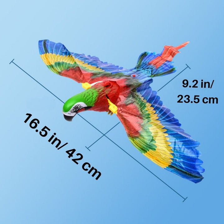 Satisfy natural hunting instincts with this interactive fluttering bird cat toy.