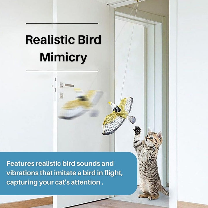 Mental stimulation bird toy for cats, encouraging activity and healthy exercise.