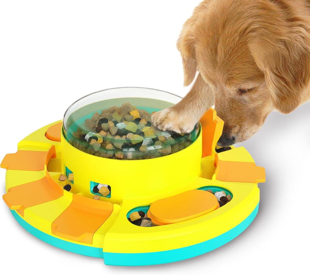Interactive dog puzzle feeder, promoting mental stimulation & slow eating for pets