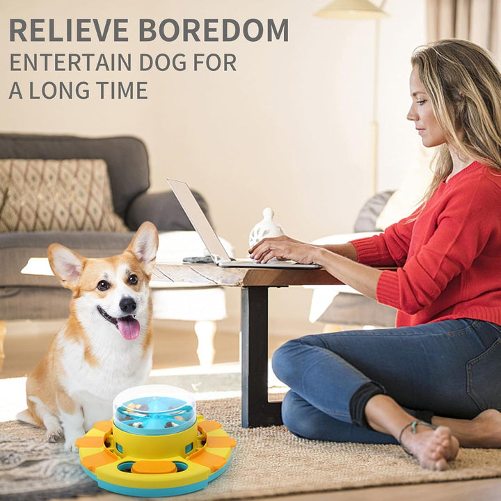 Durable pet feeder for interactive play, offering mental stimulation and reducing fast eating