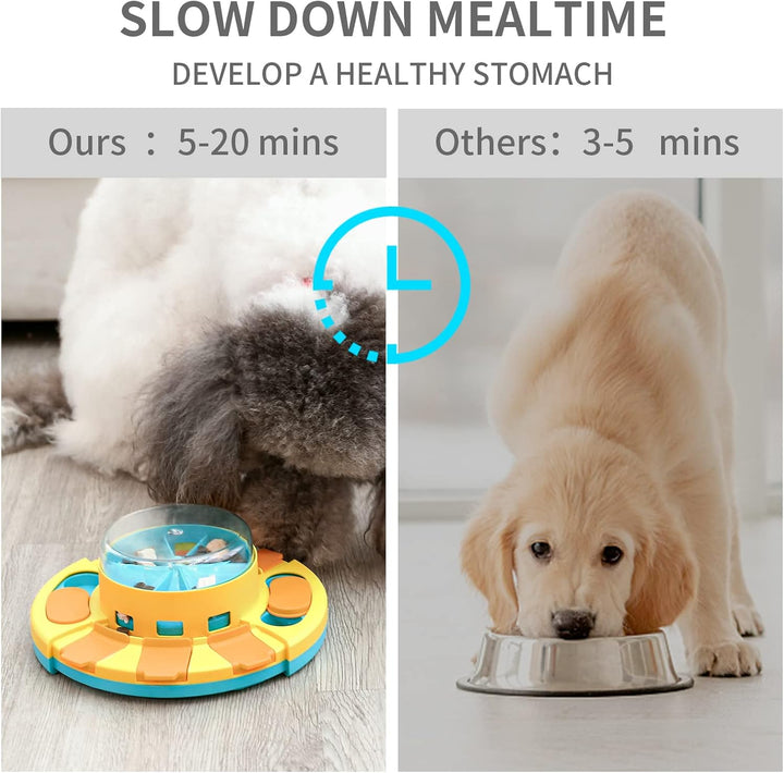 Engaging dog puzzle feeder, a smart pet toy for mental exercise and treat dispensing