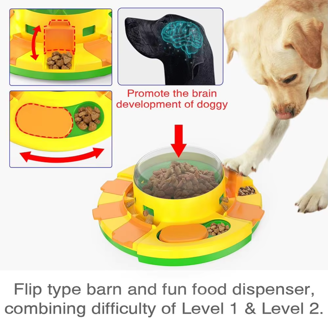 Easy-to-clean interactive dog feeder, promoting mental engagement & controlled eating