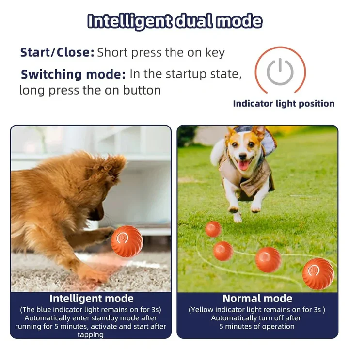 Automatic dog rolling ball helps reduce pet anxiety. An interactive toy for canine fun & mental stimulation.