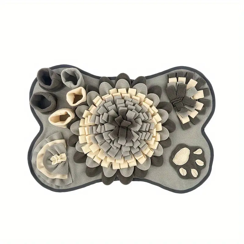 Washable interactive snuffle mat for dogs. Promotes slow feeding & mental stimulation. A fun foraging toy.