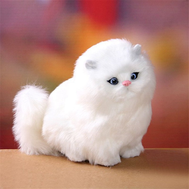 Playful electric plush cat, interactive sound toy, soft feline friend for endless kids' fun.