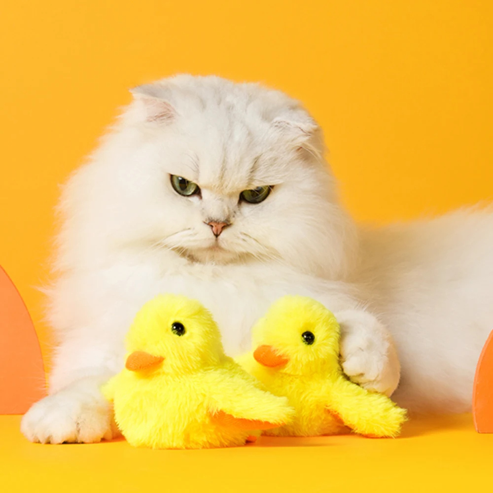 Interactive Flapping DuckDash™ cat toy for playful felines. Encourages pet exercise & hunting instinct.