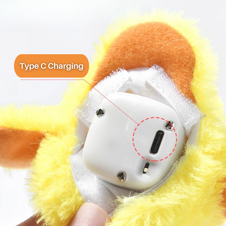 Cat's new favorite: Flapping Duck toy for interactive play, enhancing physical and mental well-being.