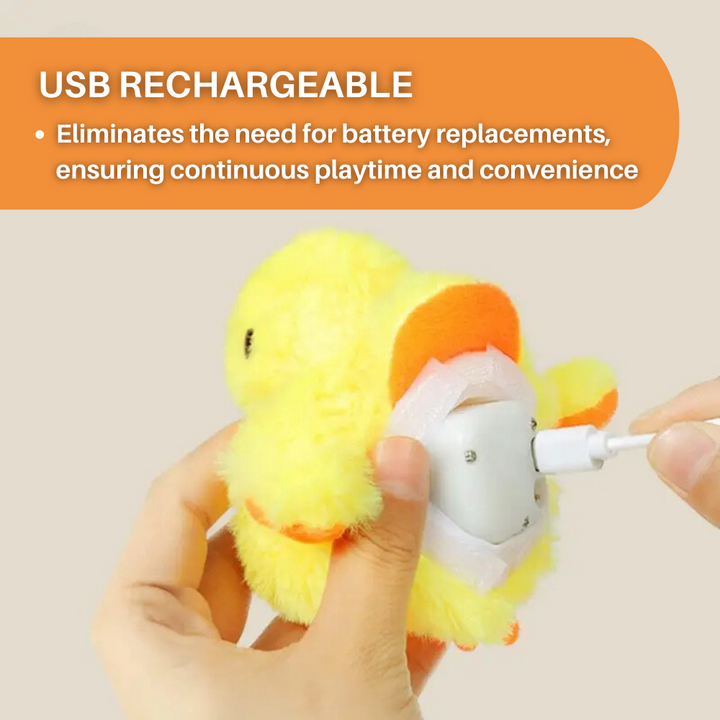 DuckDash™ flapping duck cat toy, perfect for solitary play or owner-cat interaction, boosting pet health.