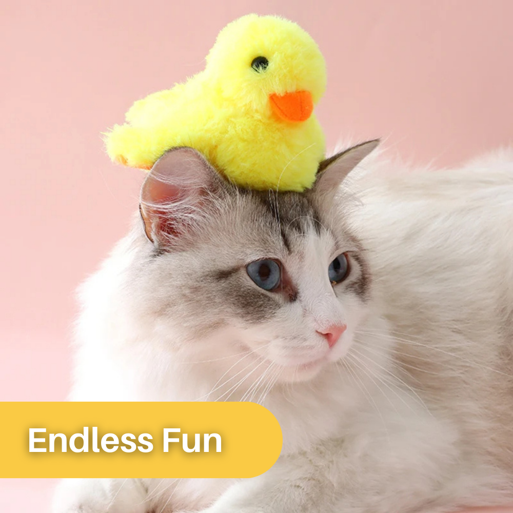 Lifelike Flapping Duck cat toy with realistic motion, perfect for stimulating cat's natural hunting drive.