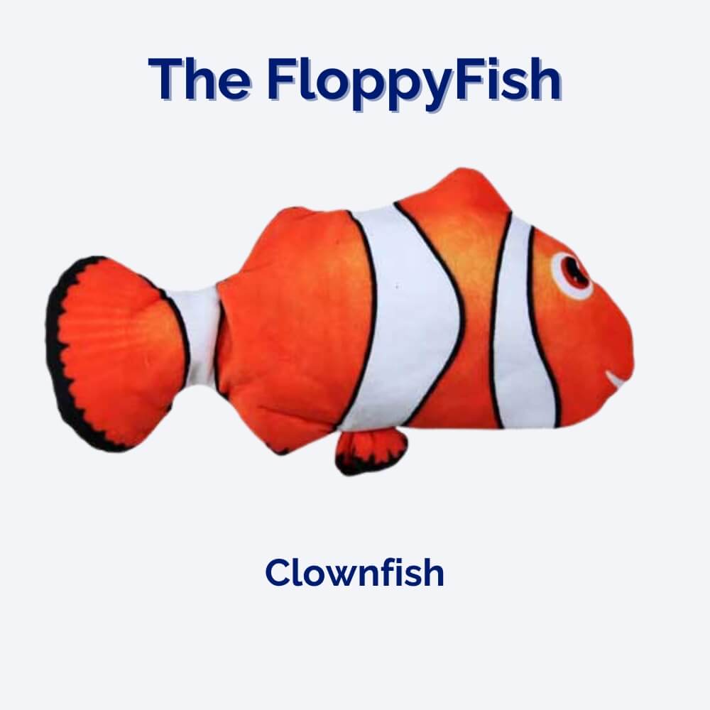 Lively flopping fish dog toy. Interactive and rechargeable for stimulating pet play & mental enrichment.