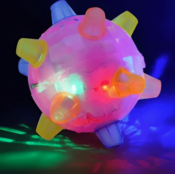 Interactive LED Jumping Ball for dogs. Durable, engaging pet toy for active play & exercise.