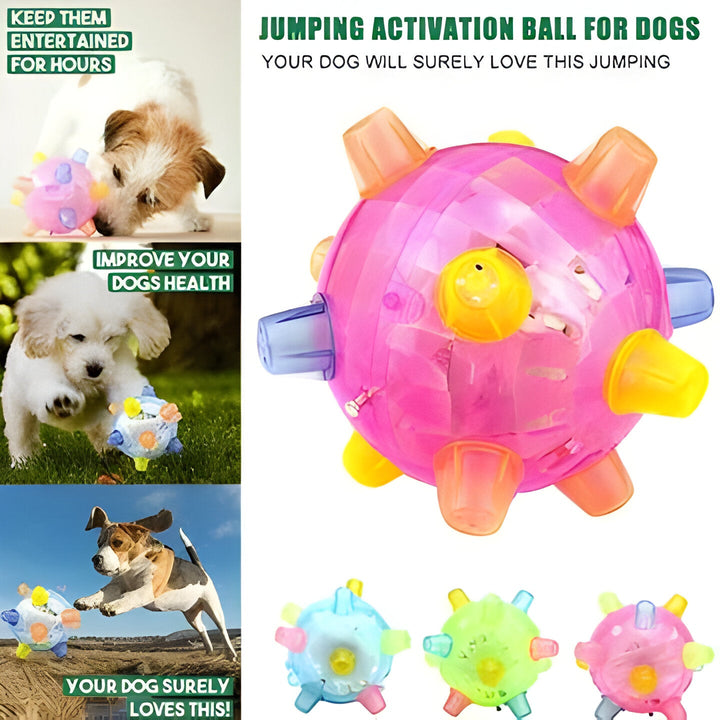 Engaging LED jumping ball for dogs. Interactive pet toy, stimulates active play and healthy exercise.