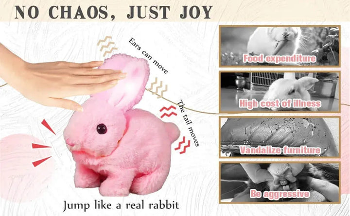 Interactive realistic bunny, perfect kids gift and companion, soft plush animal for all ages.