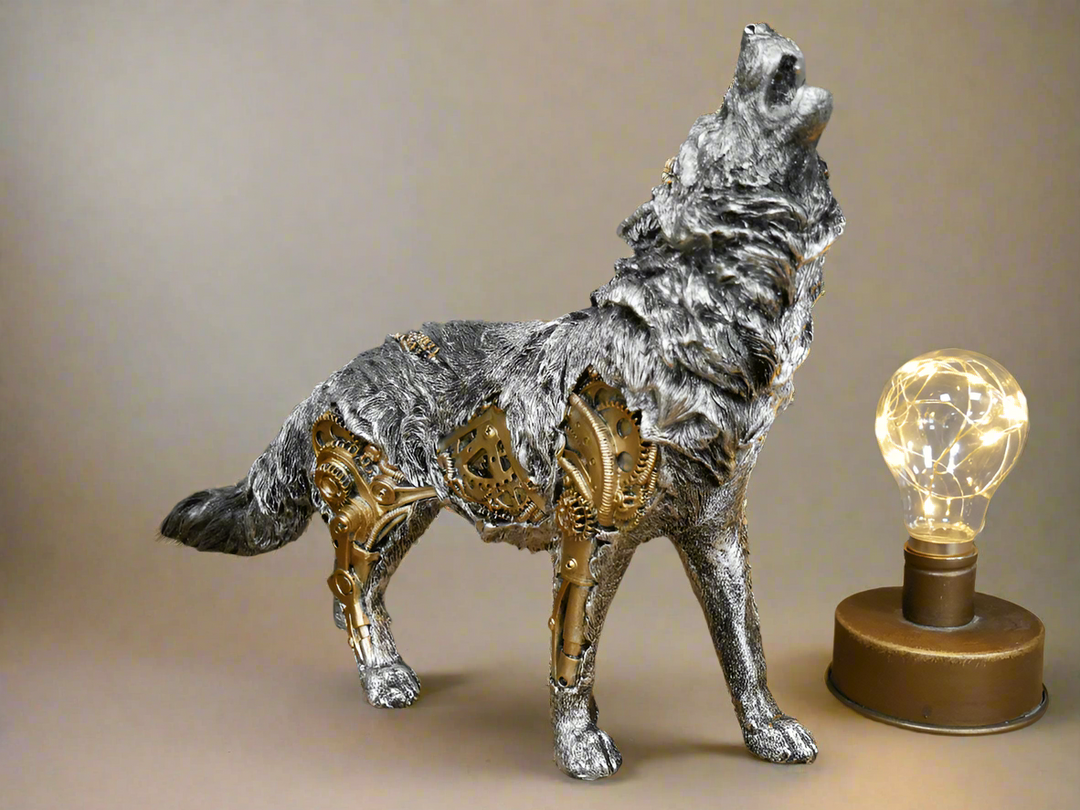 Vintage-inspired steampunk mechanical animal, an intricate GearBeast for unique decor.