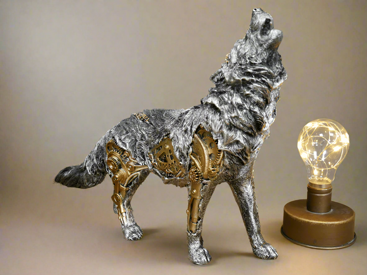 Vintage-inspired steampunk mechanical animal, an intricate GearBeast for unique decor.