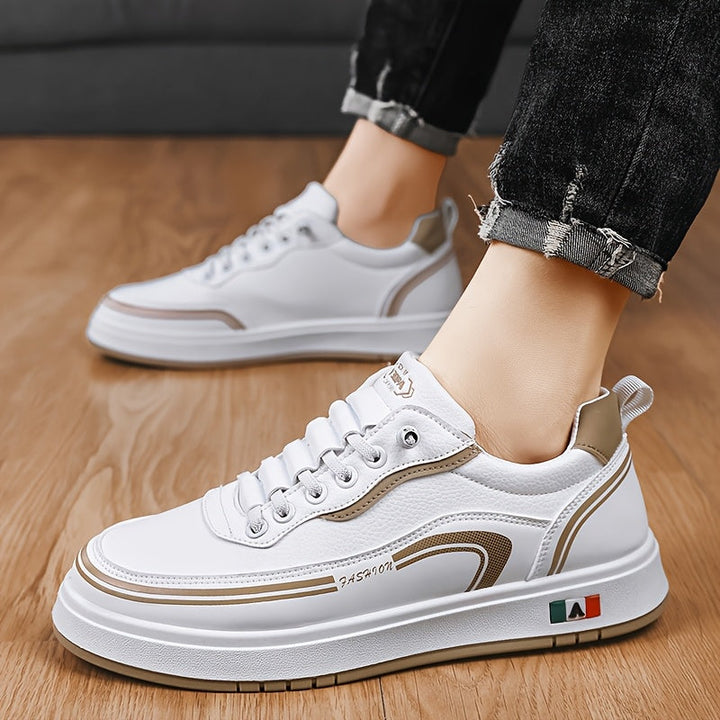 Man wearing Italian-crafted comfort sneakers, demonstrating versatile casual and everyday style.
