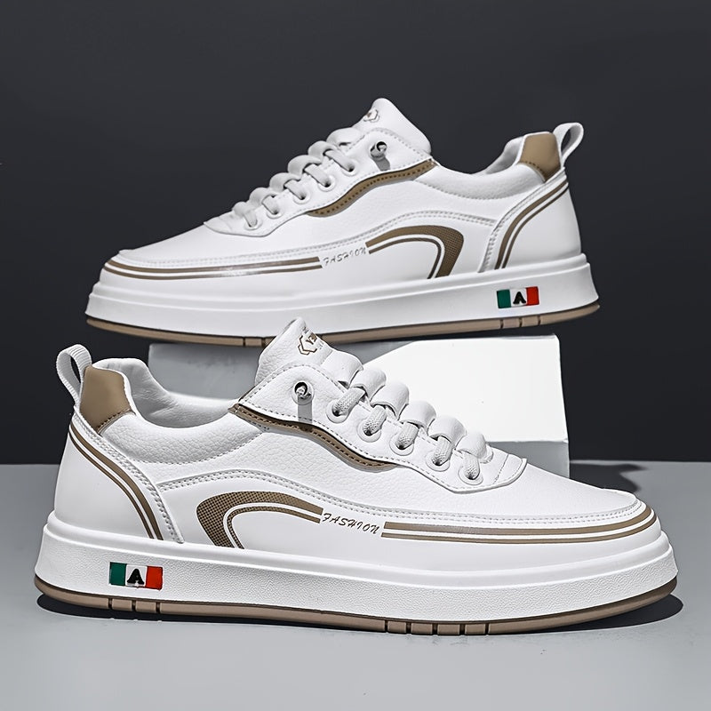 Close-up: Italian men's comfort sneakers, highlighting breathable, durable materials for everyday style.