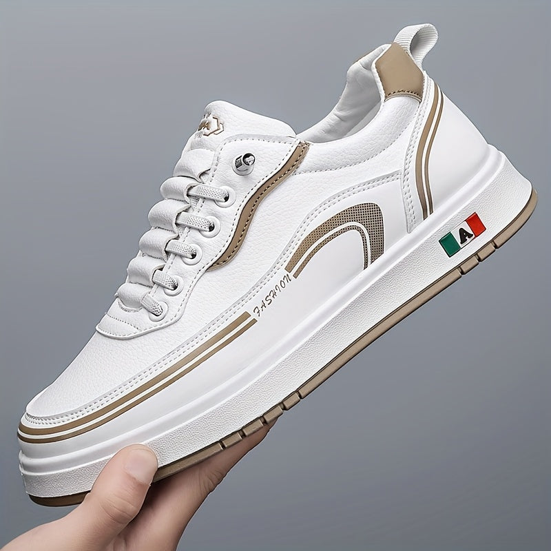 Side view: Men's Italian comfort sneakers, showcasing casual, athletic-inspired design for everyday wear.