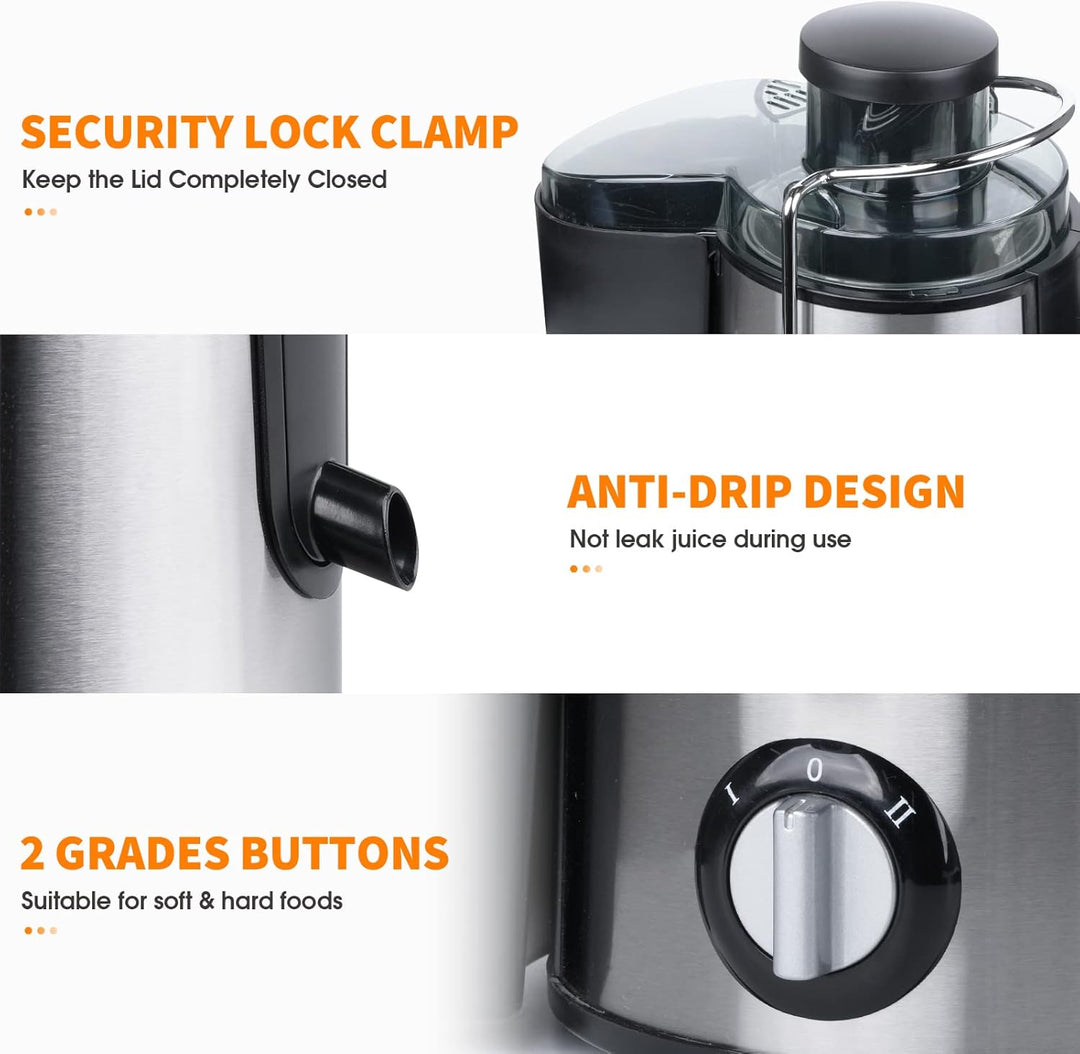 Healthy living essential: JuicePro 600W masticating juicer, BPA free