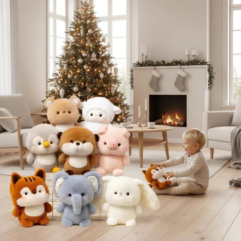 Kawaii soft animal plush doll, perfect kids gift & charming nursery decor.
