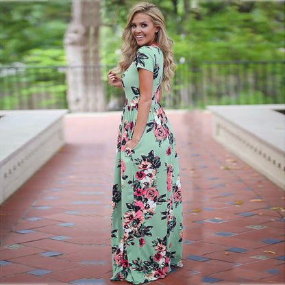 Kendra women's lightweight versatile summer midi dress in a vibrant blue color, perfect for casual wear.