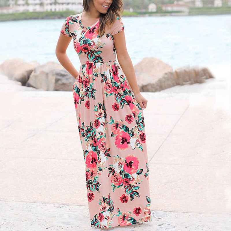 Back view of the Kendra women's summer dress, emphasizing its simple and elegant design.