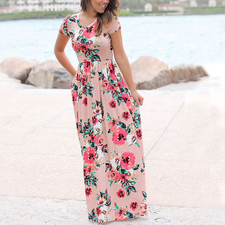 Back view of the Kendra women's summer dress, emphasizing its simple and elegant design.