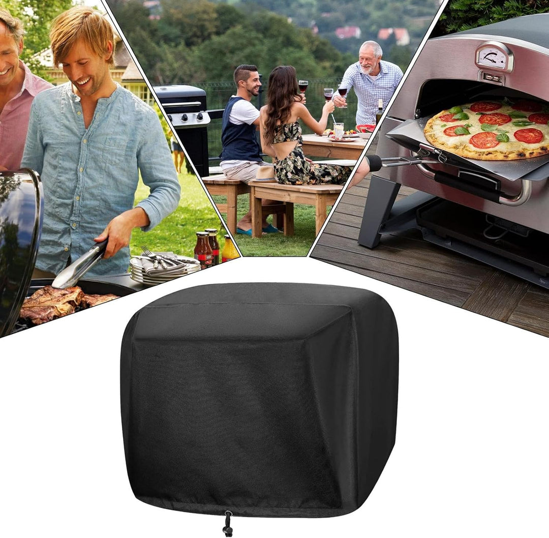 Close-up of the Kervano oxford fabric grill cover texture, highlighting its waterproof quality.