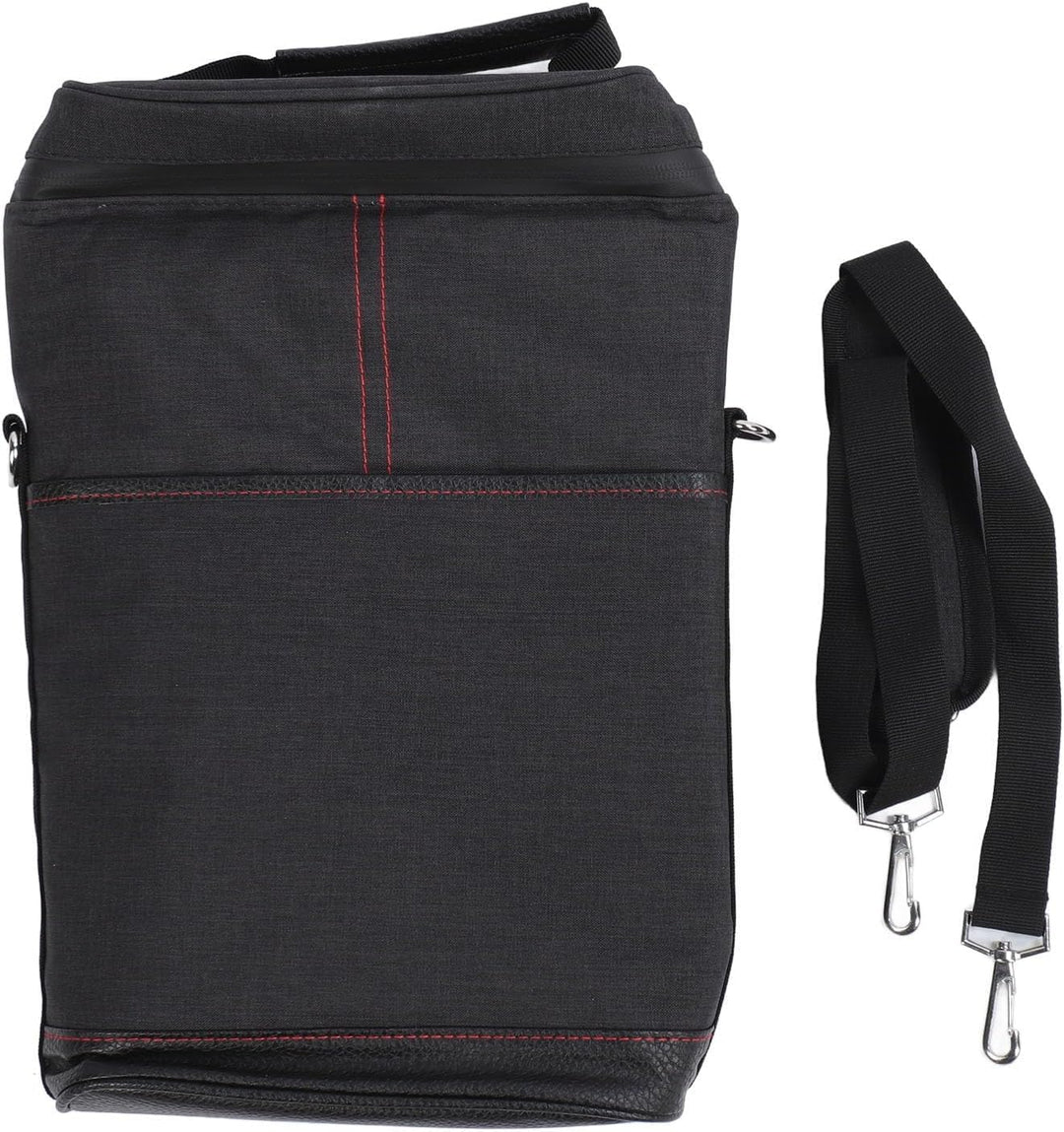 Dual-bottle wine cooler tote bag, insulated canvas with sturdy handles, ideal for outdoor dining.