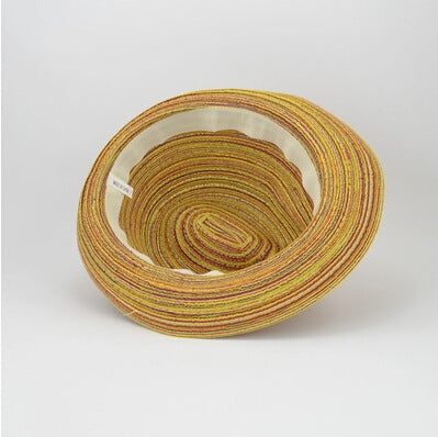 Fashionable women's summer hat made from natural peppergrass, a chic travel accessory.