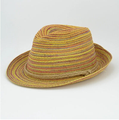 Travel-friendly women's summer hat, Maddy style in lightweight khaki peppergrass material.