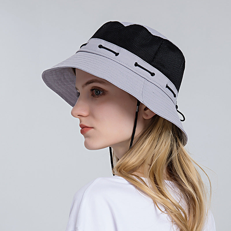 Black women's sun hat, elegant & breathable design, perfect beach or everyday summer wear