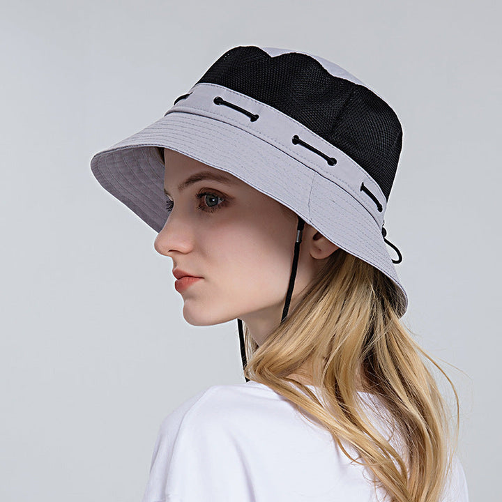 Black women's sun hat, elegant & breathable design, perfect beach or everyday summer wear