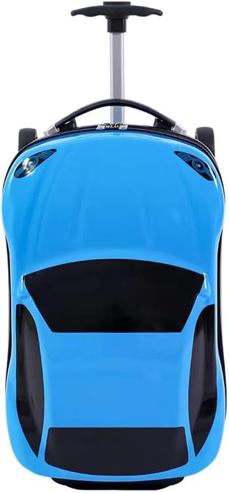 Durable 18-inch childrens pull-along car suitcase, ABS hardshell for adventurous travel