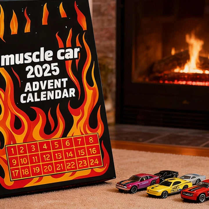Engaging Kids' Vehicle Advent Calendar. 24 different toy cars for daily Christmas surprises & festive fun.