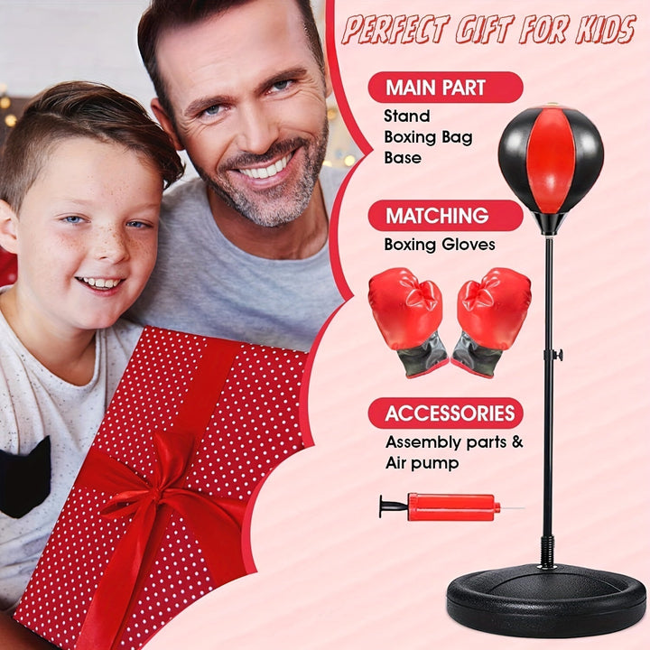 Youth boxing set with gloves, a fun sports toy promoting active play and fitness for children.