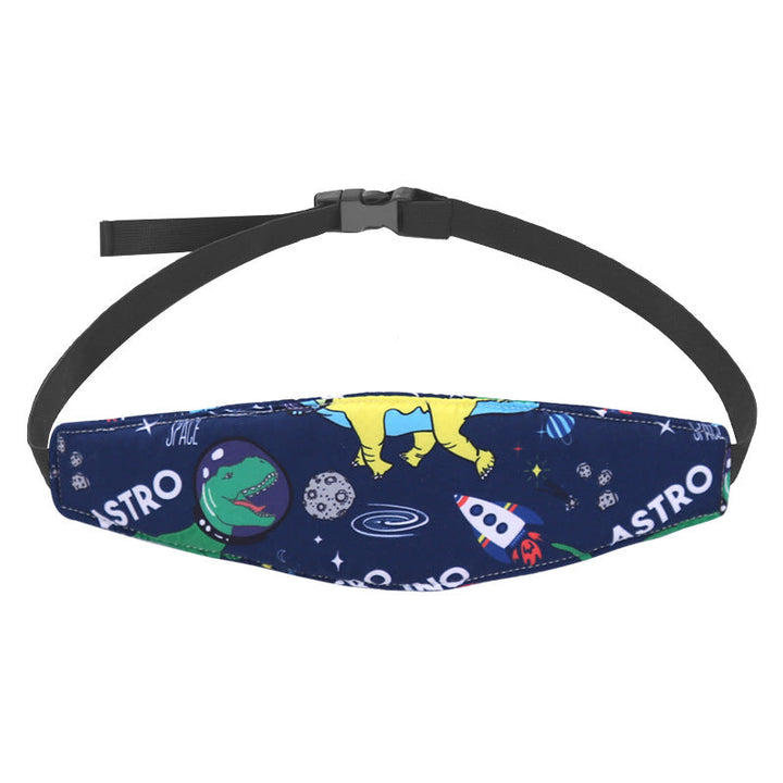 Car comfort head cushion for child, providing gentle and secure head support during travel.