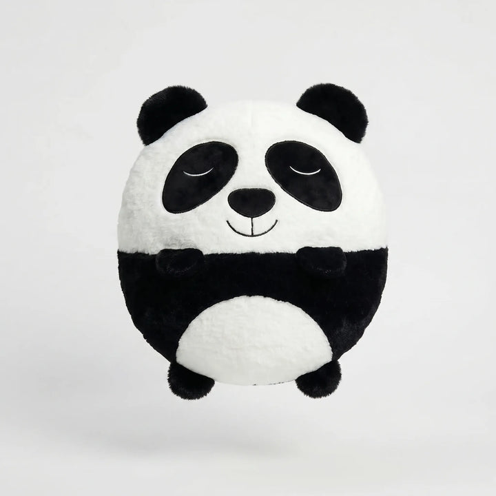 Plush animal sleeping bag for kids, features a comfy built-in cuddly pillow design.