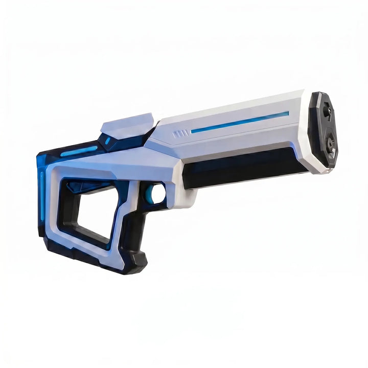 Automatic water blaster, a cool electronic toy for kids. Ideal for pool fun, beach adventures & backyard water games.