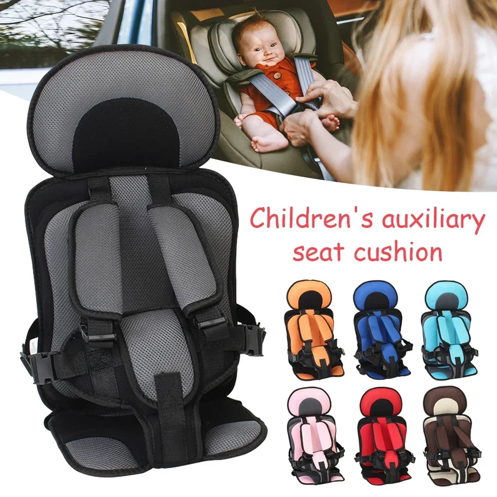 Durable car seat booster with 5-point safety harness & removable washable cover for easy cleaning & maintenance.