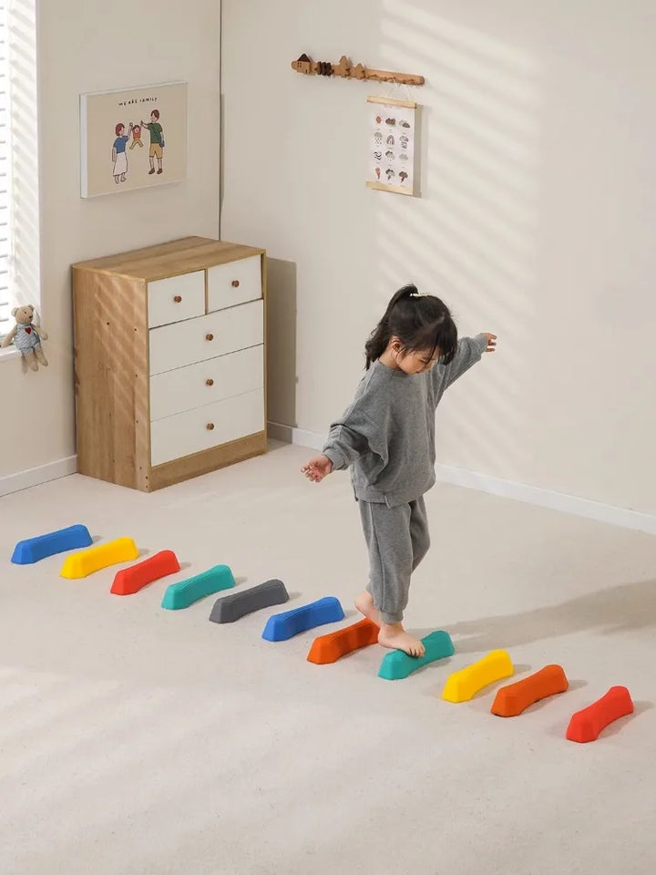 Kids' colorful balance stepping stones for active play & coordination development.