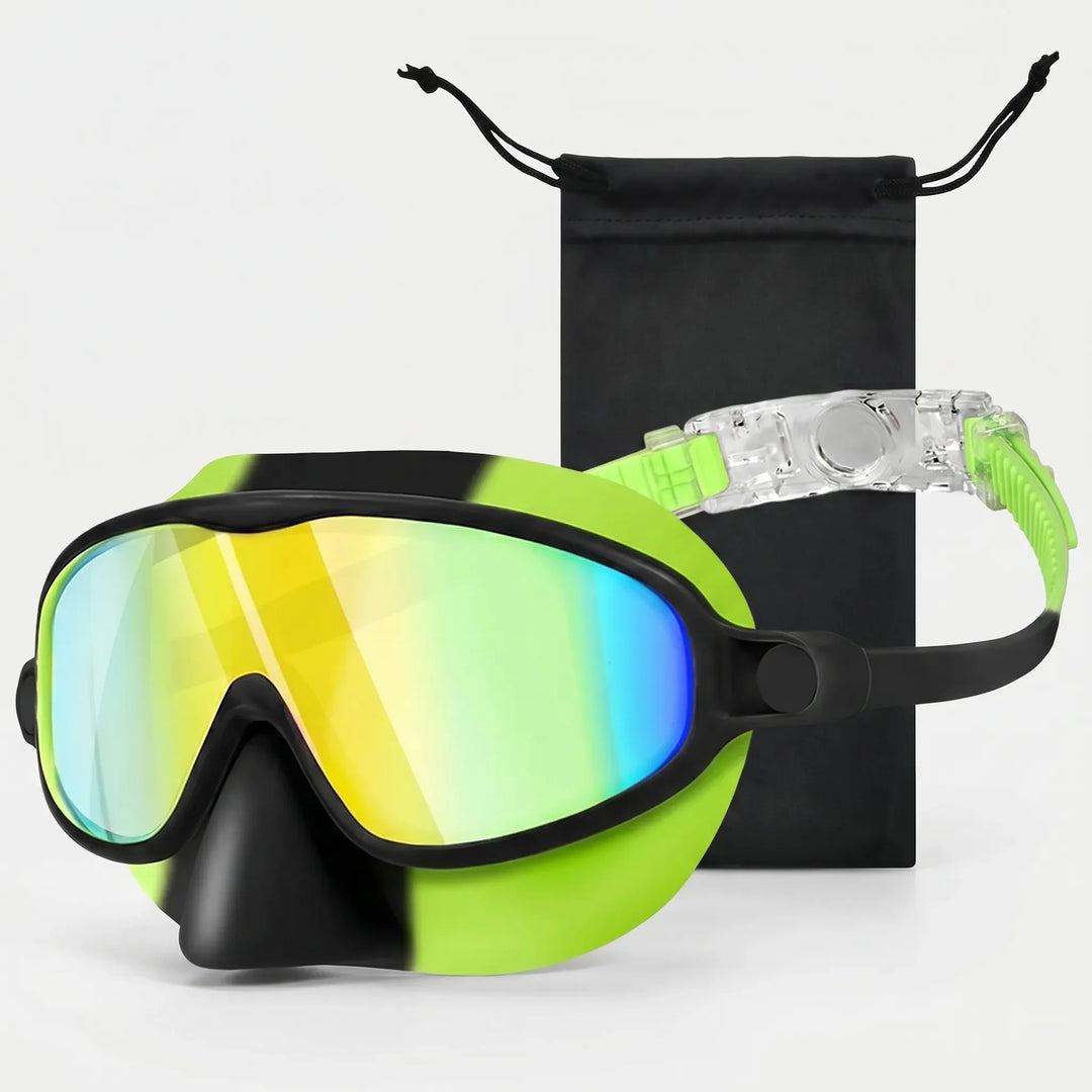 Children's swim mask with soft nose cover, perfect for summer beach & pool water sports.