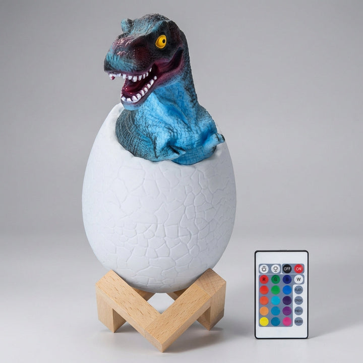 Portable dinosaur egg night light with LED illumination, perfect gift for kids' bedrooms
