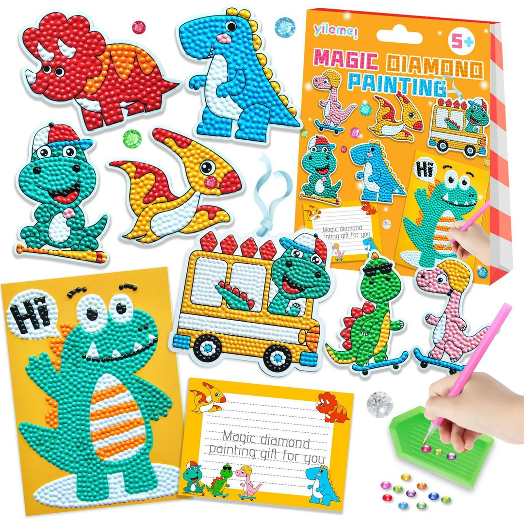 Easy sparkle kit for kids: DIY diamond art painting, perfect for young hands. Encourages creativity & focus.
